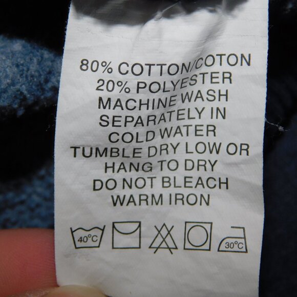 VTG Fuzzy Stonewash 1/4 Zip native embroidered oversized Sweatshirt XS unisex - Picture 5 of 12